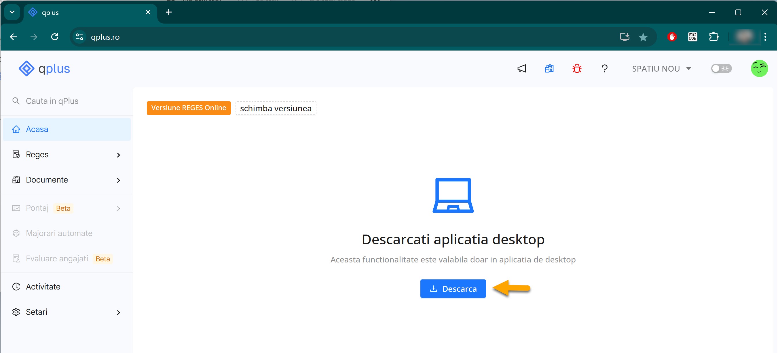 Platforma qPlus de resurse umane compatibila cu Reges Online