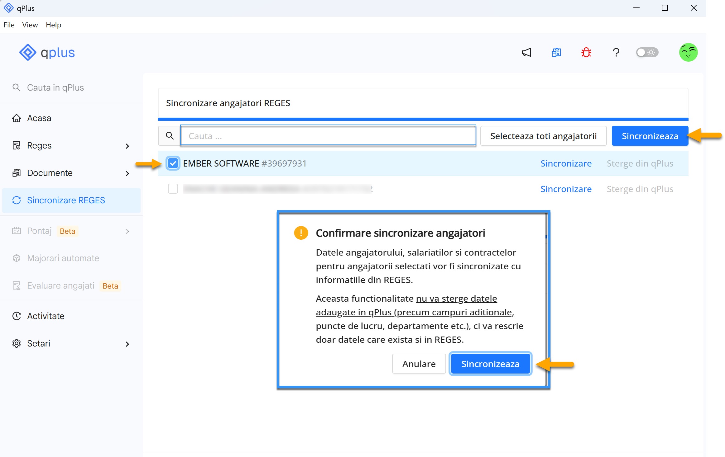 Platforma qPlus de resurse umane compatibila cu Reges Online