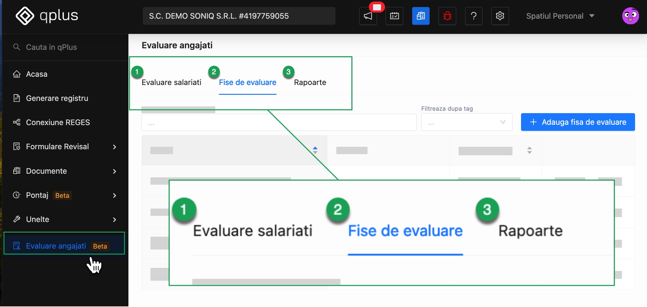 Evaluare salariati, fise de evaluare si rapoarte