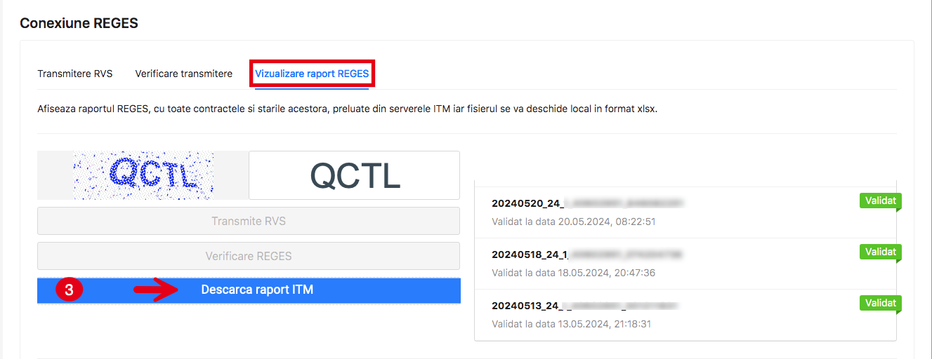 Vizualizeaza raportul reges in format xlsx cu toate contractele si starile acestora, preluate din serverele ITM