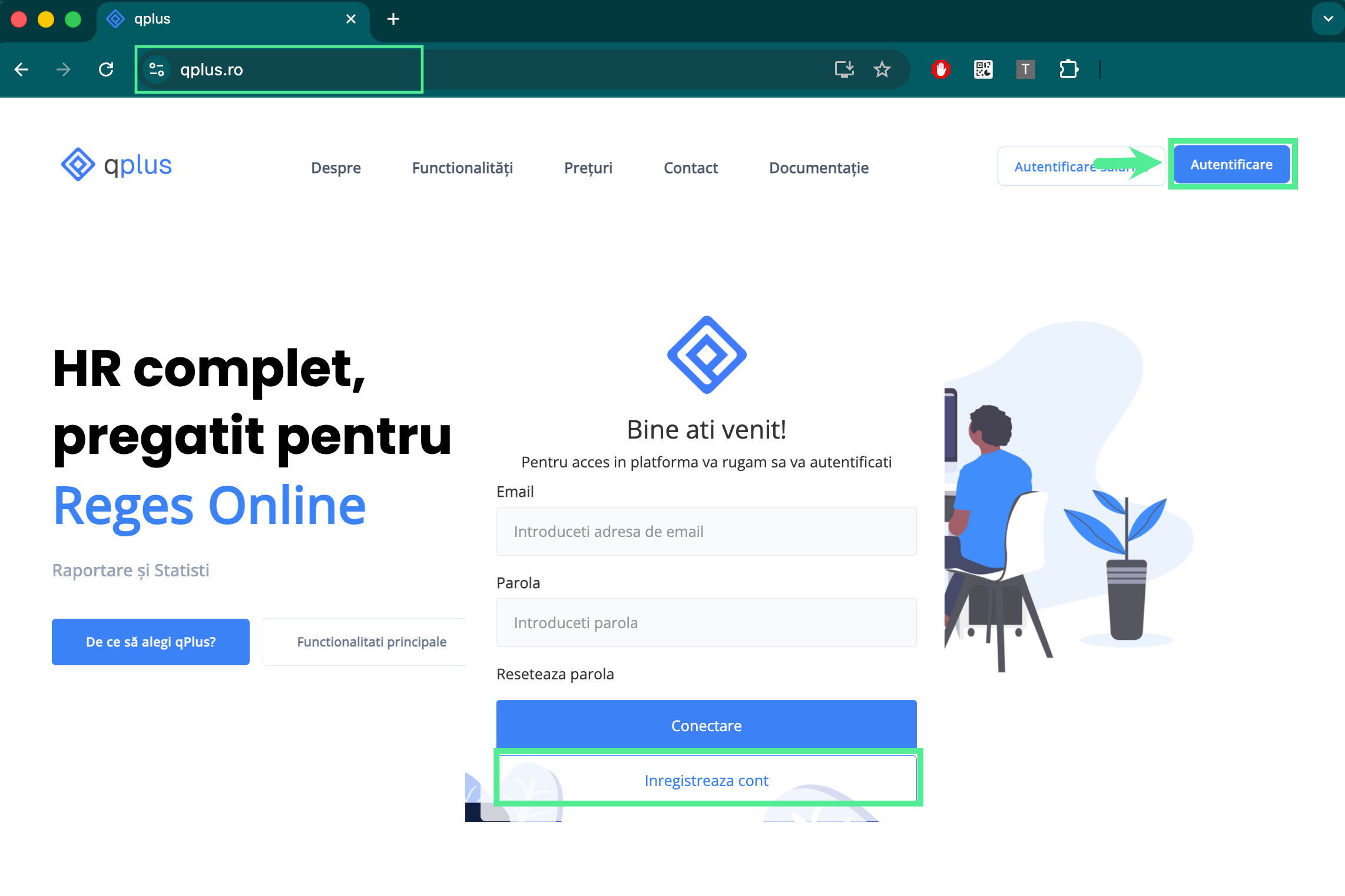 Platforma qPlus de resurse umane compatibila cu Reges Online