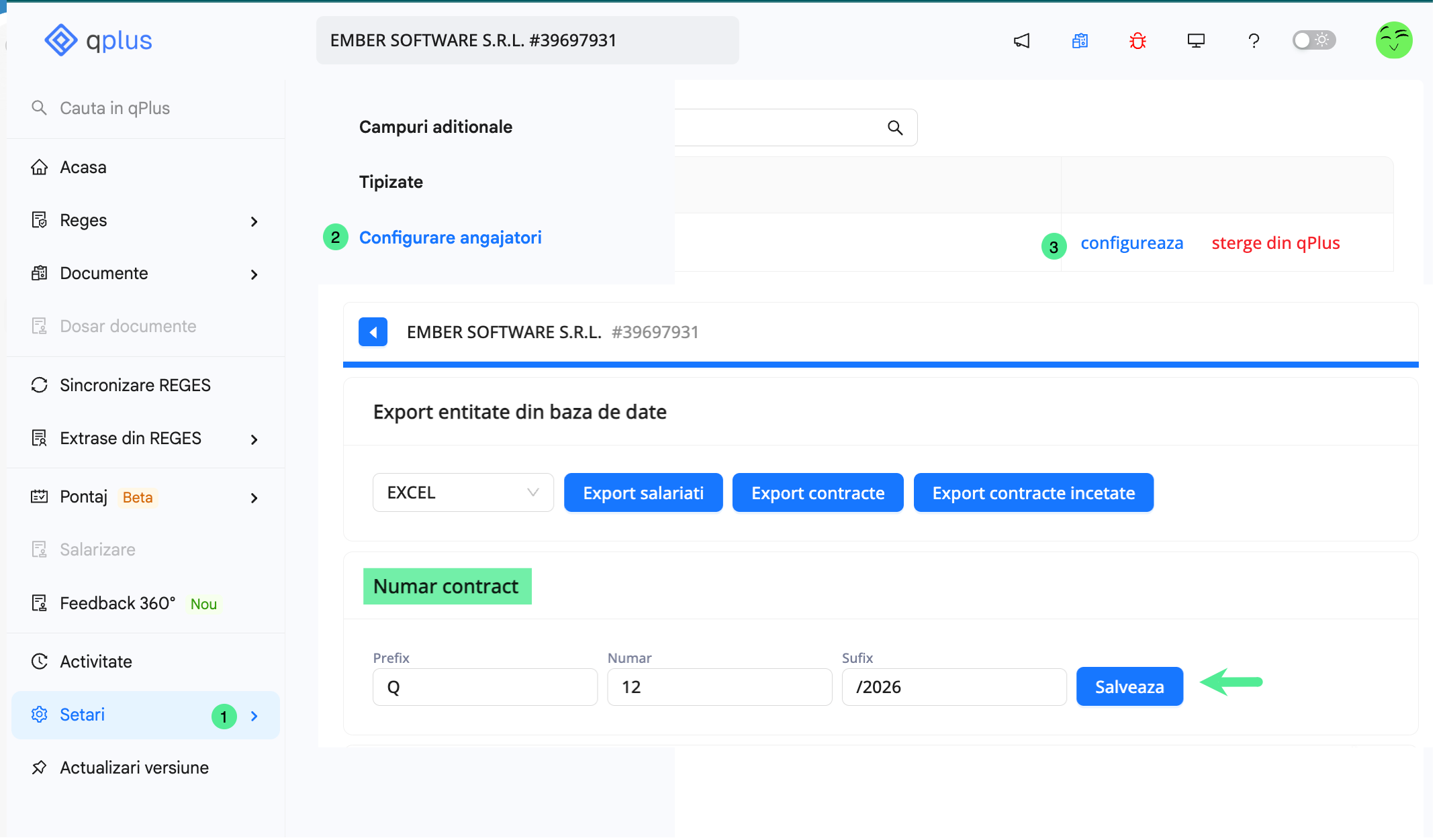 Platforma qPlus de resurse umane compatibila cu Reges Online