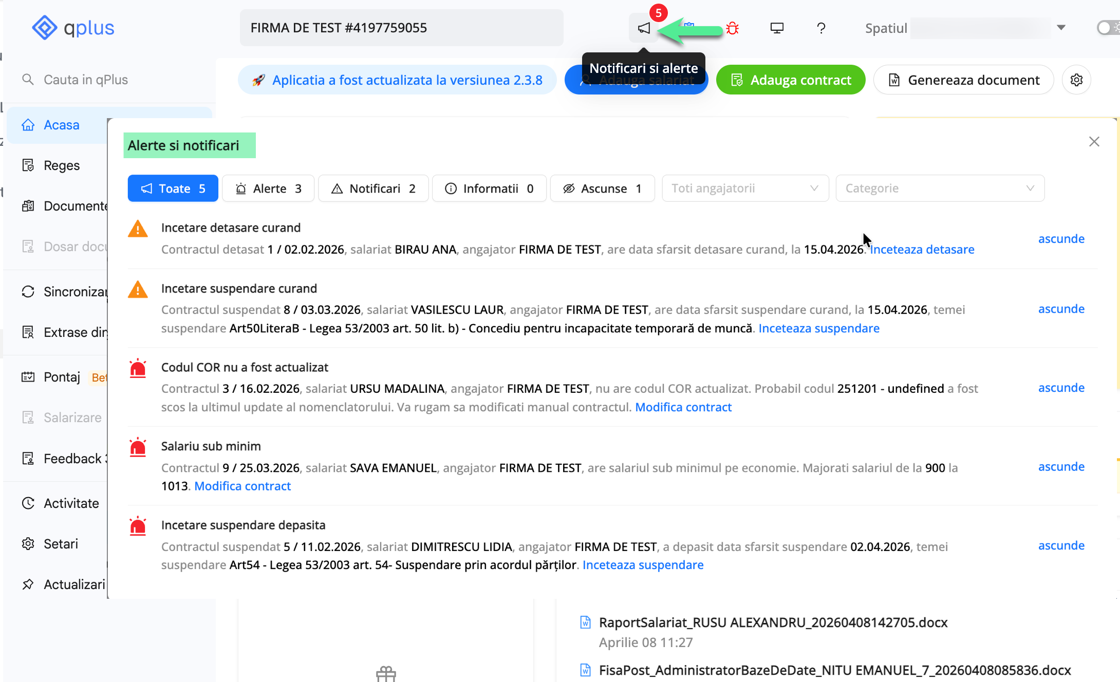 Platforma qPlus de resurse umane compatibila cu Reges Online