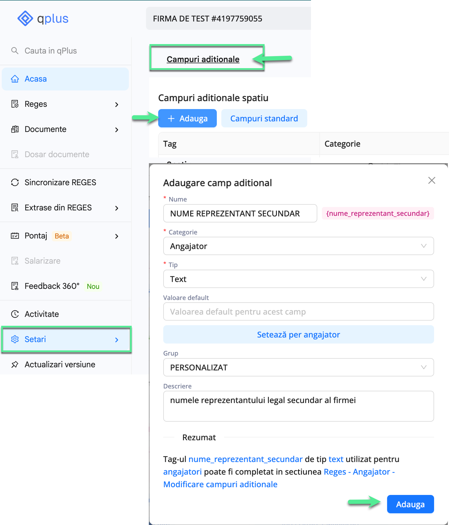 Platforma qPlus de resurse umane compatibila cu Reges Online