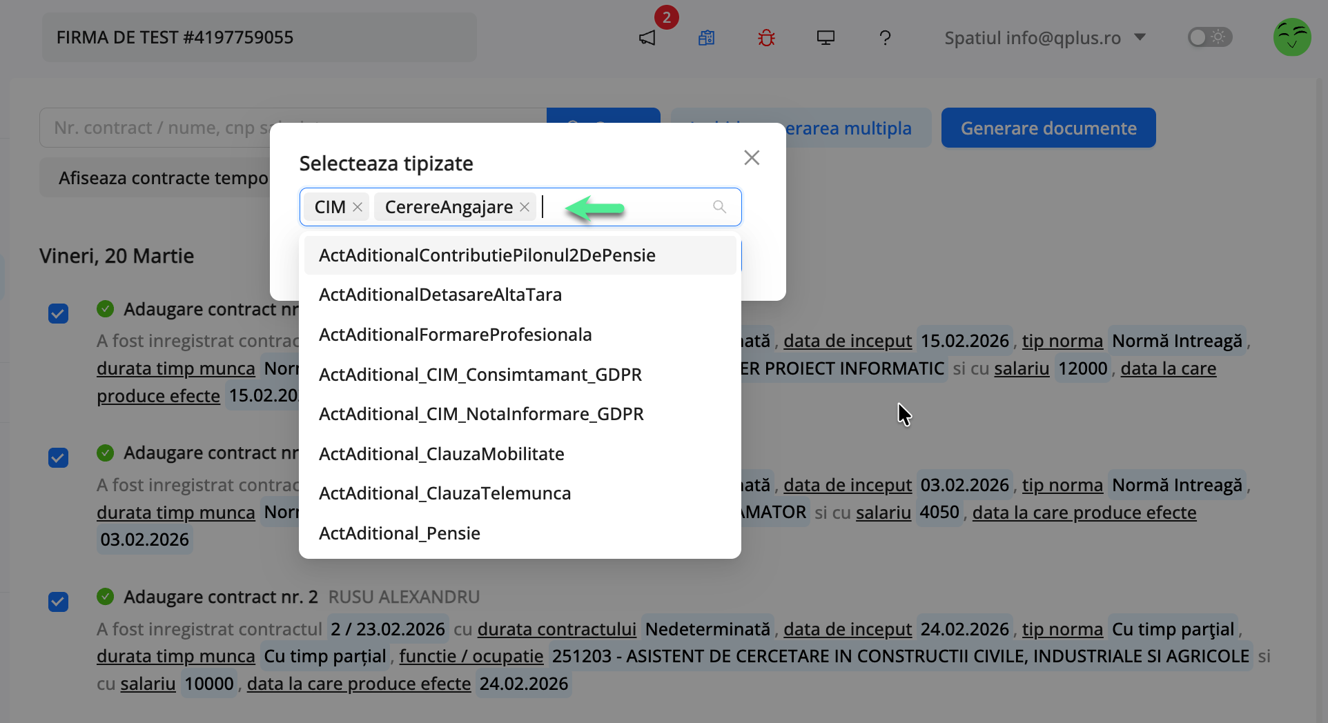 Platforma qPlus de resurse umane compatibila cu Reges Online