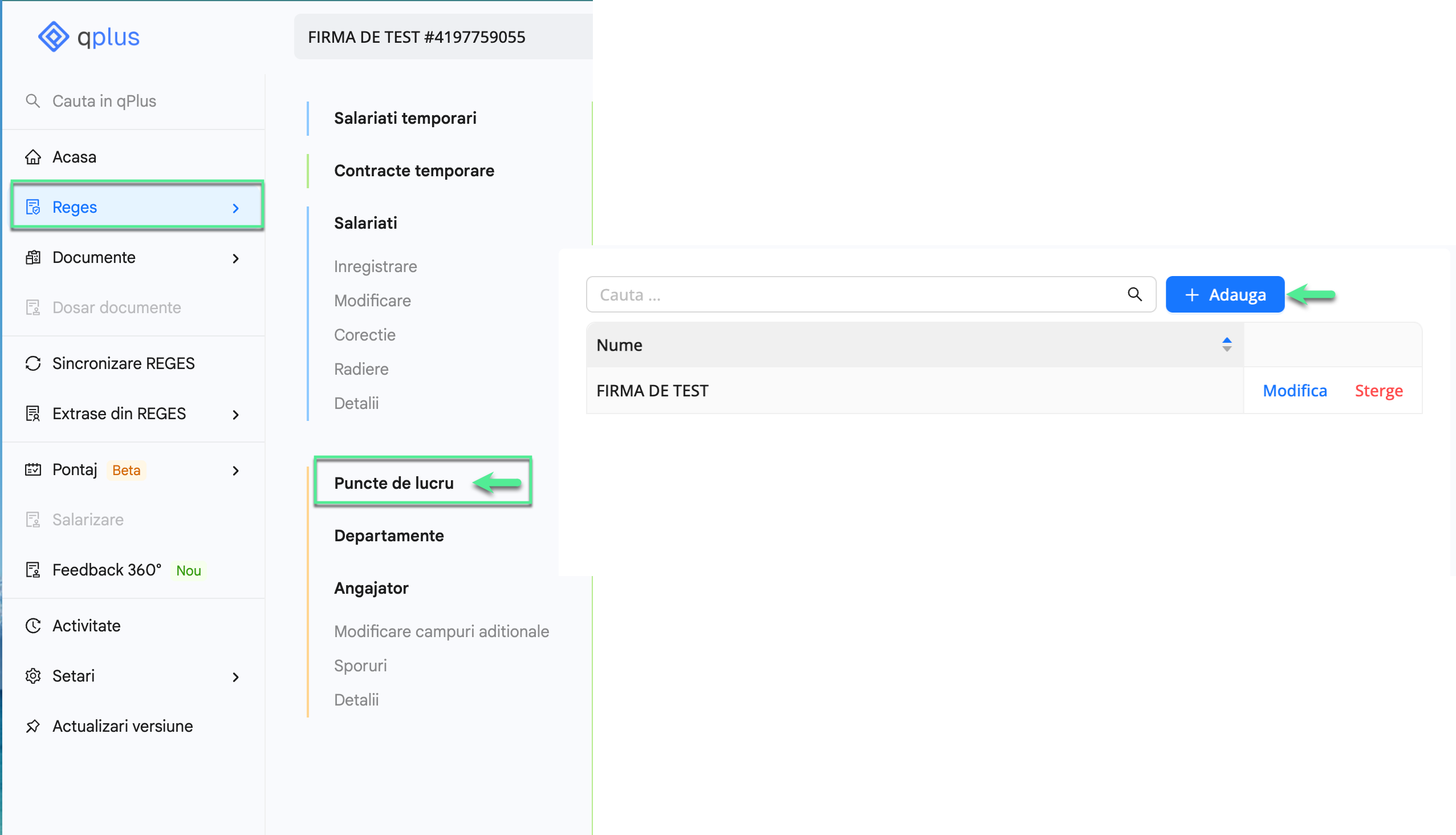 Platforma qPlus de resurse umane compatibila cu Reges Online