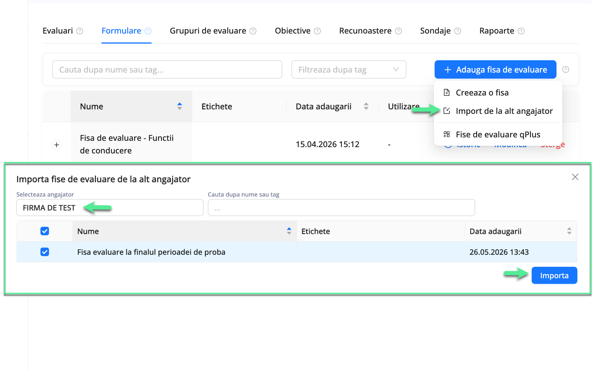 Platforma qPlus de resurse umane compatibila cu Reges Online