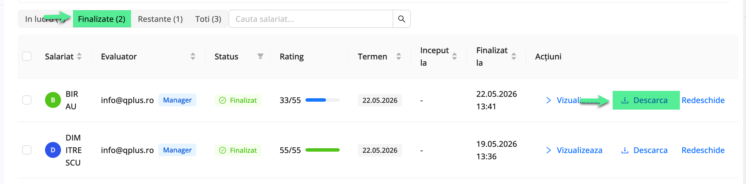 Platforma qPlus de resurse umane compatibila cu Reges Online