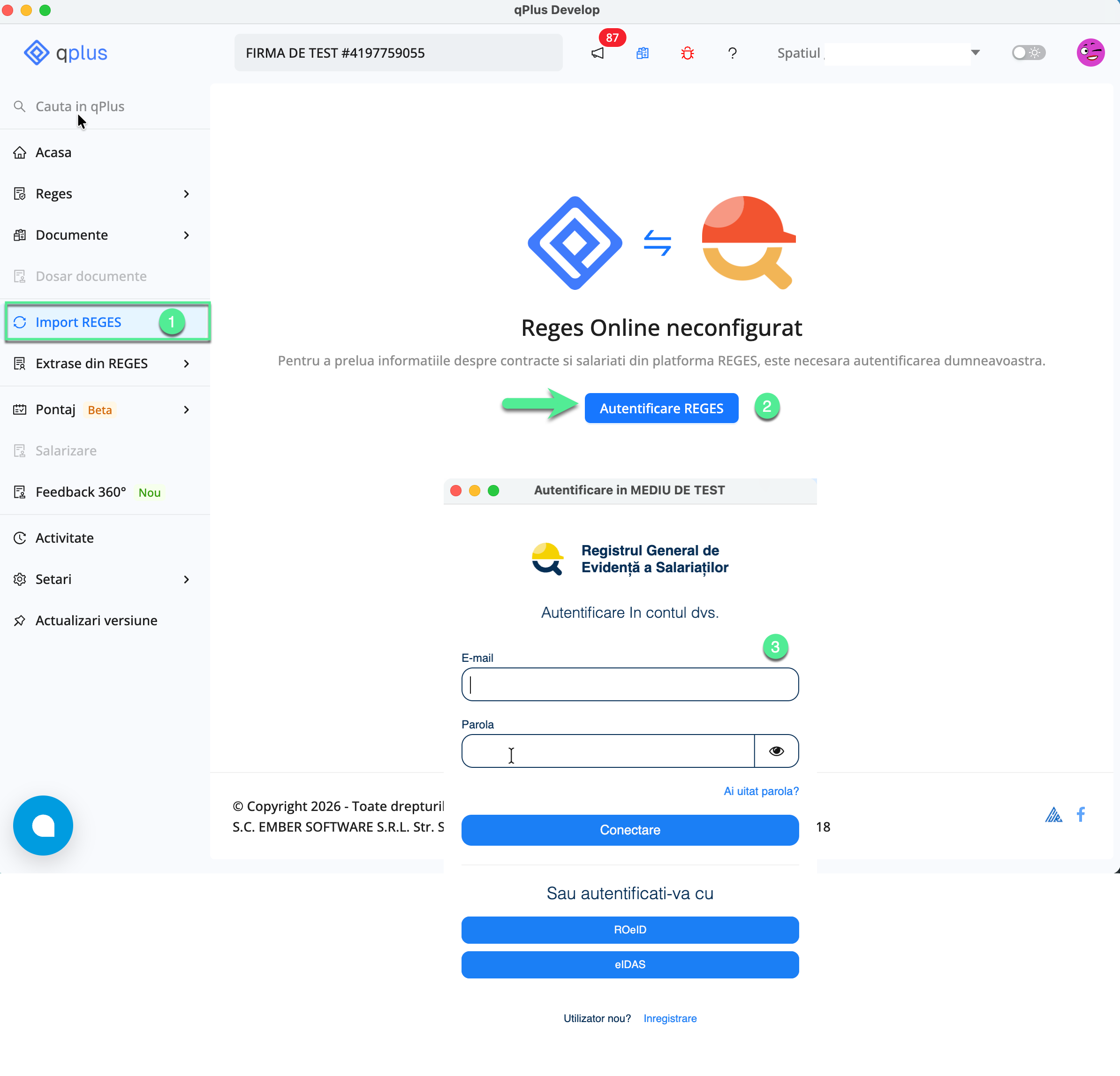 Platforma qPlus de resurse umane compatibila cu Reges Online