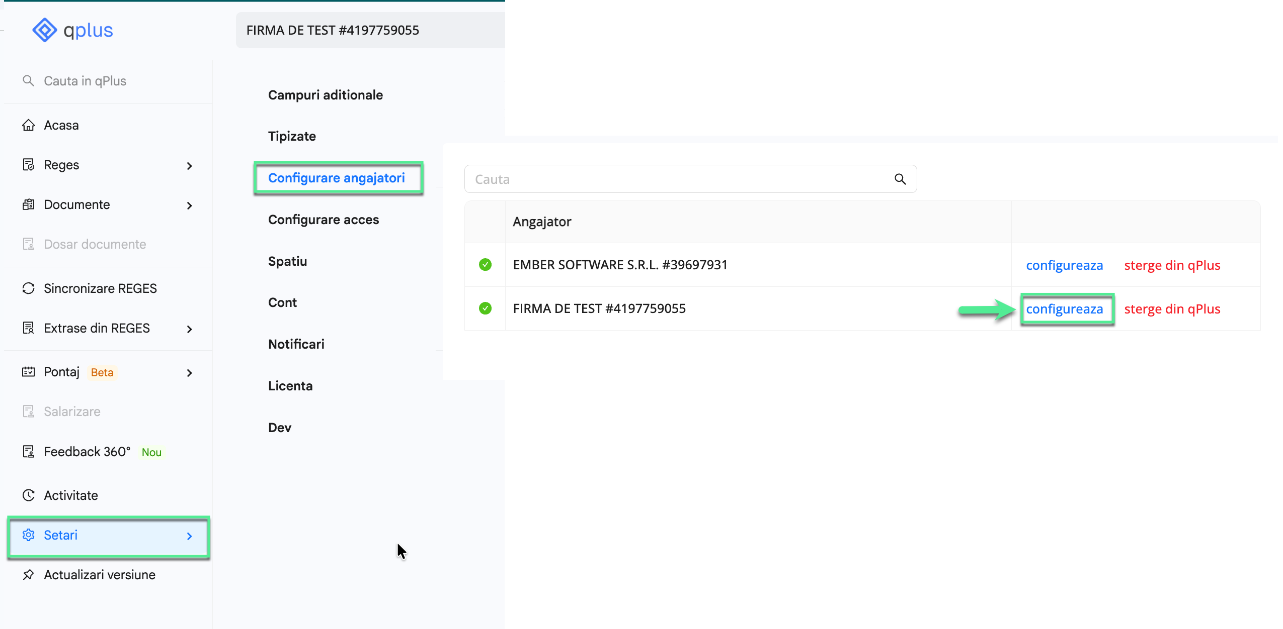 Platforma qPlus de resurse umane compatibila cu Reges Online