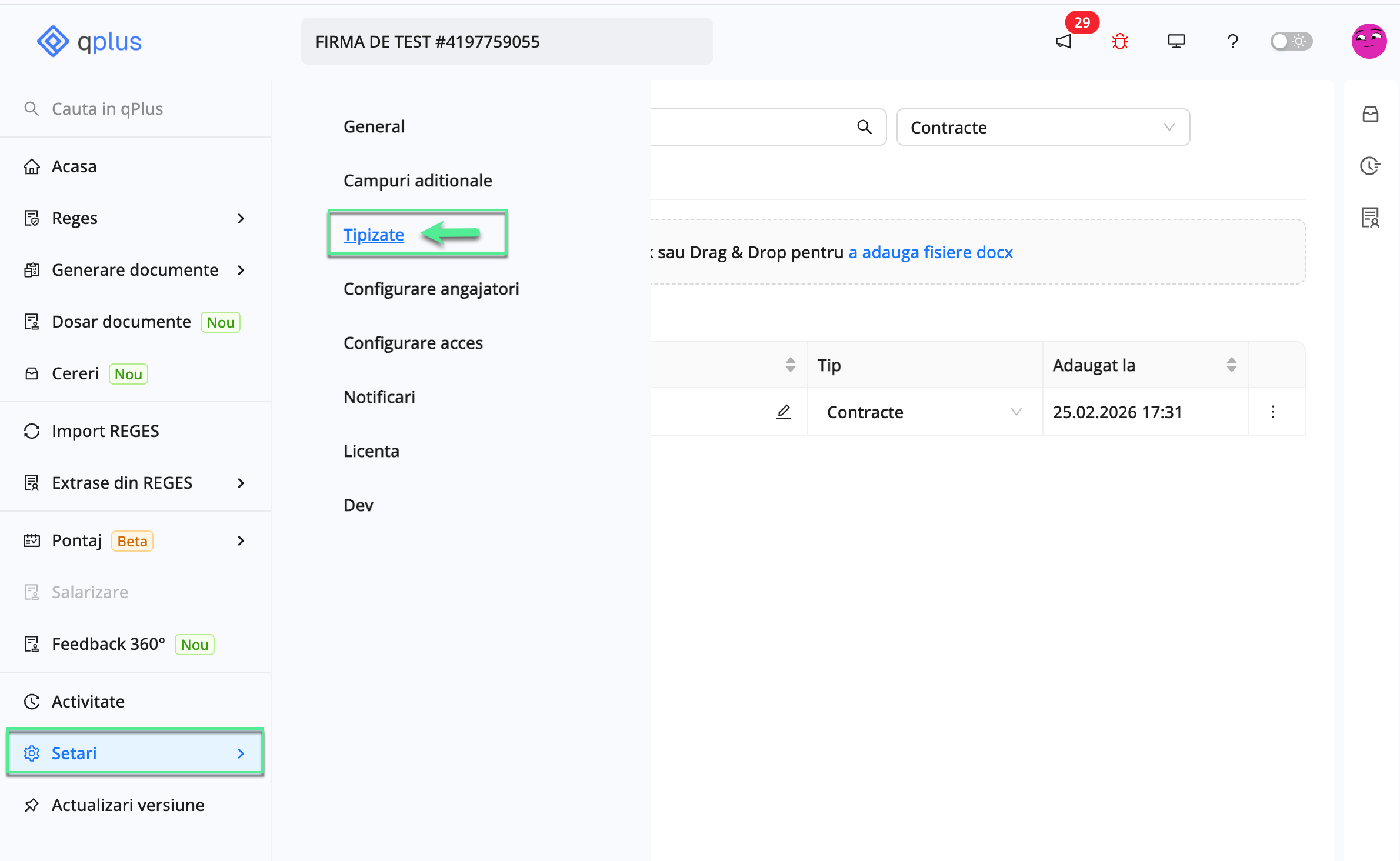 Platforma qPlus de resurse umane compatibila cu Reges Online