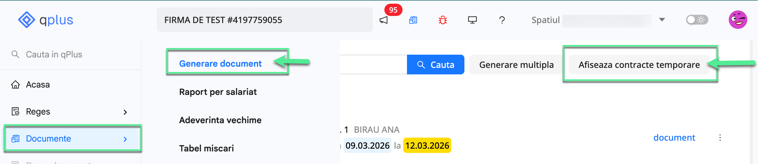 Platforma qPlus de resurse umane compatibila cu Reges Online