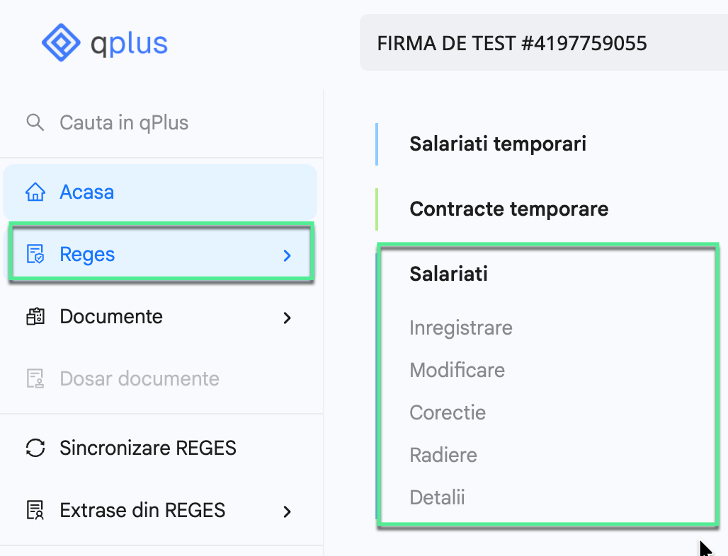 Platforma qPlus de resurse umane compatibila cu Reges Online